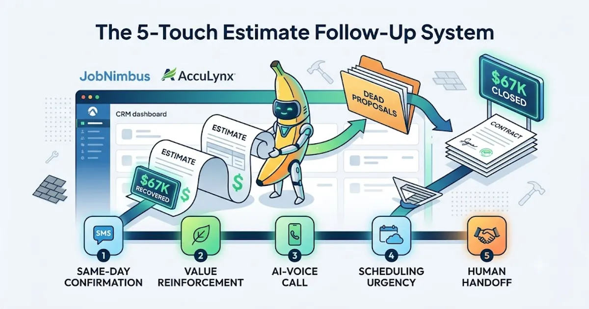 Touch Estimate Follow-Up: $67K From Dead Roofing Leads